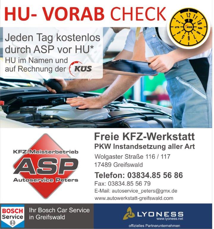 Anzeige HU Vorab Check 12 2014